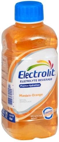 Electrolit Mandarin-Orange Electrolyte Beverage - 21 oz, Nutrition ...