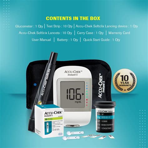 Instant S Glucometer With 50 Strips Accurate Blood Glucose Monitoring