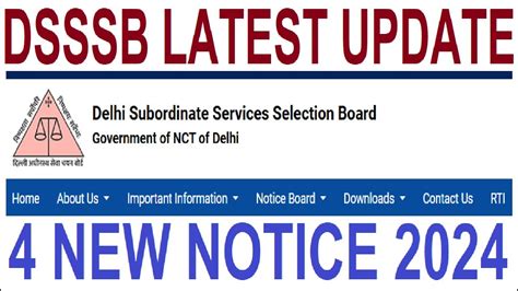 Dsssb Latest Update Dsssb New Notice Dsssb Exam