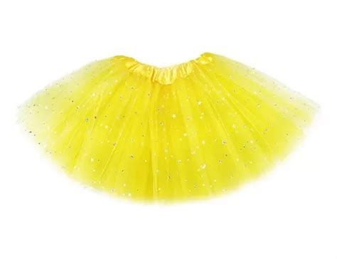 Saia Tule Criança Colorida C brilho Festa Carnaval 30cm Tutu