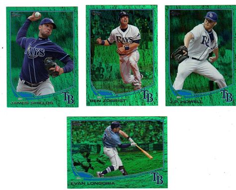 Topps Series Emerald Ben Zobrist Tampa Bay Rays Ebay