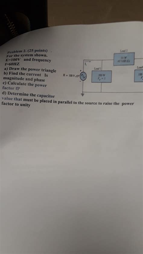 Solved Problem 2 25 Points For The System Shown E 100v