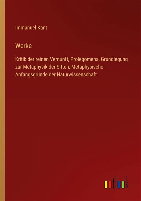 Werke Von Immanuel Kant Buch 978 3 368 42160 1