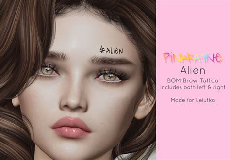 Second Life Marketplace Pinkrayne Lelutka Bom Alien Brow Tattoo Demo