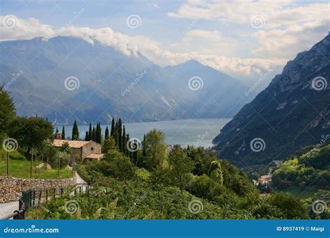 Italian landscape stock image. Image of town, mountain - 8937419