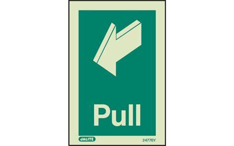 Pull Sign Photoluminescent Fire Safety Signs