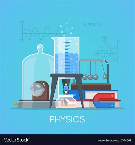 Physics Science Education Concept Poster In Vector Image