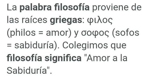 cuál es el significado etimológico de la palabra filosofía en griego