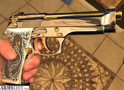 ARMSLIST For Sale Gorgeous Custom Beretta 92 Gold Plated And Bright