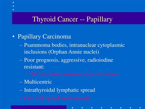 Ppt Thyroid Cancer Papillary Powerpoint Presentation Free