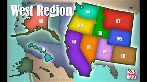 West Region States Map