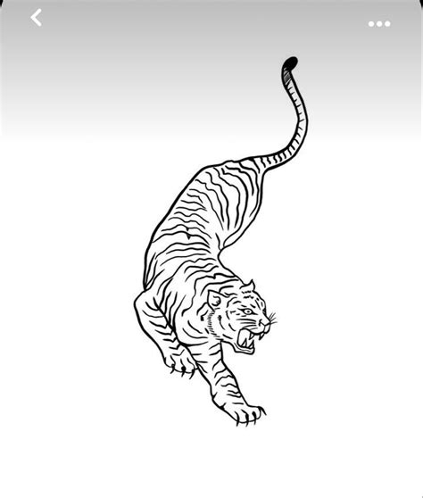 Tiger tattoo tiger tattoo design simplistic tattoos line art tattoos ...