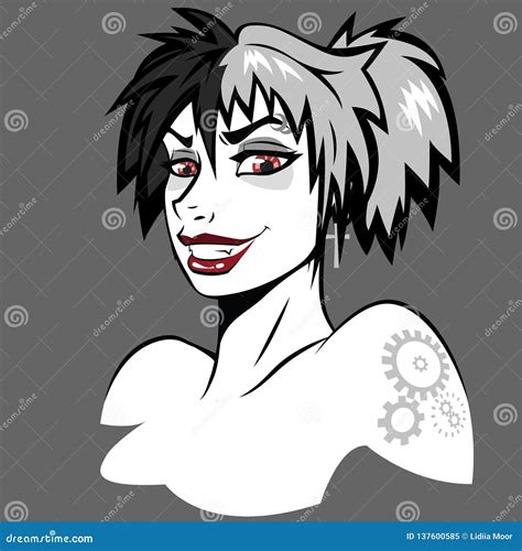 Cartoon Goth Girl Stock Vector Illustration Of Anime