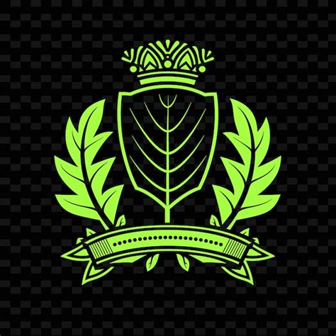 Logotipo de la cresta de la hoja de verbena de limón con cinta