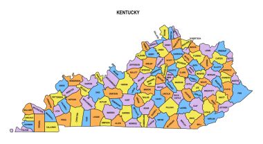 Kentucky County Map: Editable & Printable State County Maps