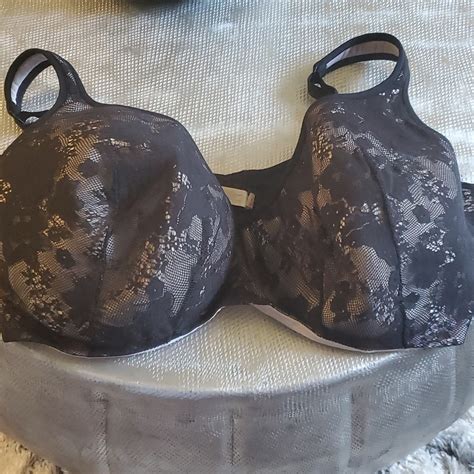 Cacique Black Lace Full Coverage Bra Size 44g In Exce… Gem