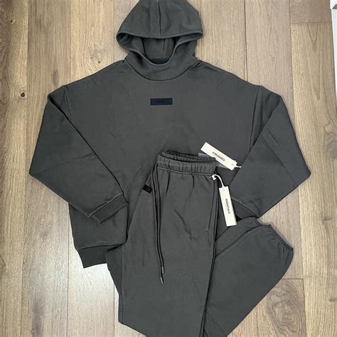 Fog Ss Essentials Ink Black Tracksuit Size Xs Depop