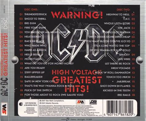 AC DC Warning High Voltage Greatest Hits 2CD 2008 Hard Rock