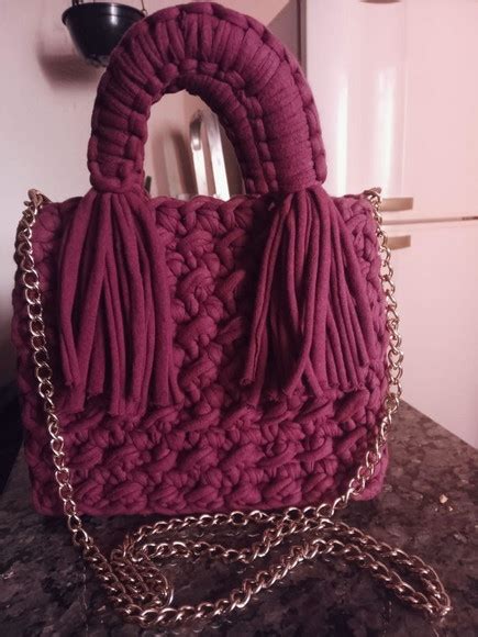 Bolsa Feminina Outono Inverno Em Fio De Malha Elo