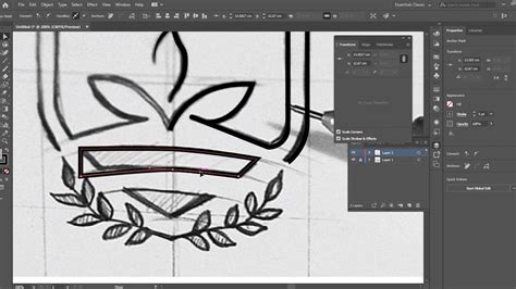 رسم الشعار من الاسكتش Illustrator Tutorial Create A Vector Logo From A Sketch Youtube