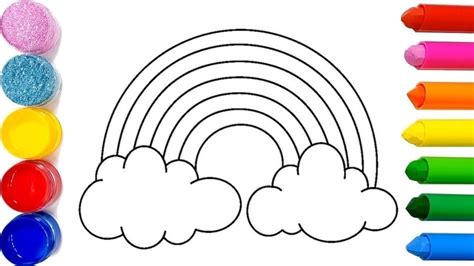 Apprendre Dessiner Et Colorier Un Arc En Ciel Brillant Peindre Vid O