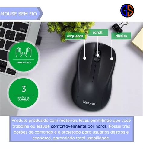 Kit Teclado E Mouse Wireless Sem Fio Intelbras CSI 50 Loja Geek Smart