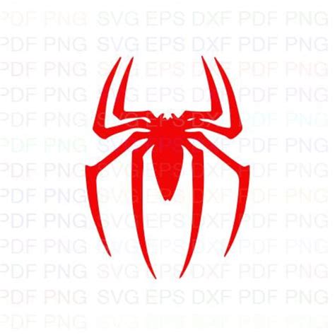 Spider Man Logo Svg Dxf Eps Pdf Png Cricut Cutting File Etsy