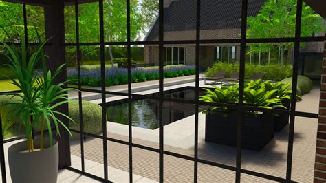 Zwembad D Ontwerp Rendering Tuin Tuinen Tuinontwerp