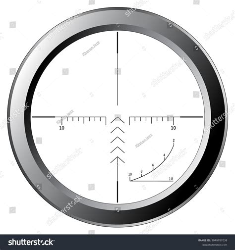 Sniper Scope Cross Rifle Optical Sight Stock Illustration 2048787038