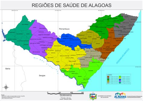 Regiões de Saúde do Estado de Alagoas Conjuntos de dados Alagoas em