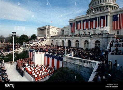 President Ronald Reagan delivers his inaugural address Stock Photo - Alamy