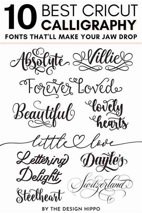 Best Calligraphy Fonts For Cricut That Ll Make Your Jaw Drop