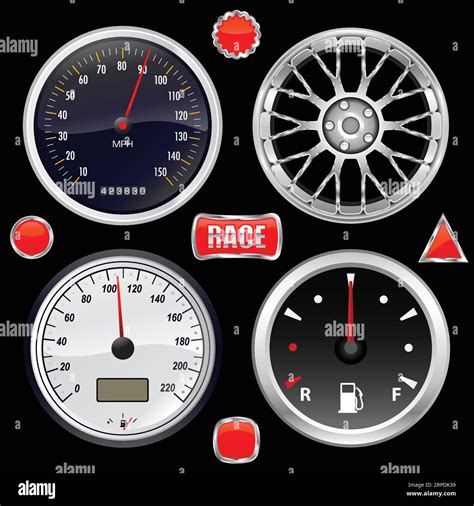 Car Gauges Royalty Free Vector Image Stock Vector Image Art Alamy