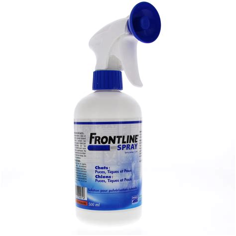 FRONTLINE Spray Anti Puces Tiques Poux Chient Chats 500ml 500ml