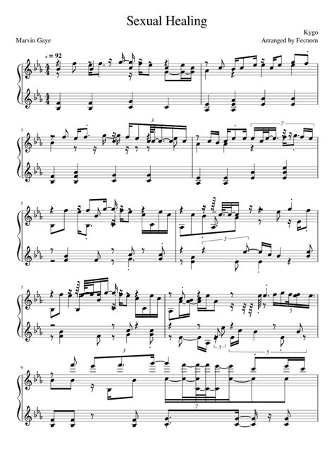 Sexual Healing Sheet Music For Piano Solo