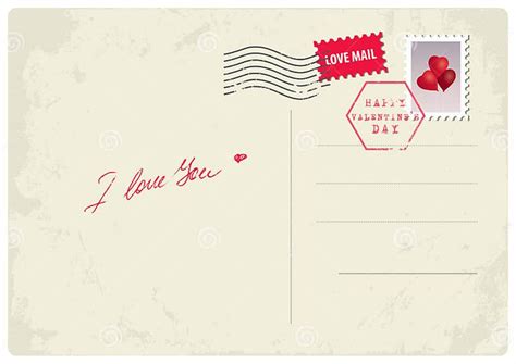 I Love You Postcard Stock Vector Illustration Of Engagement 48767832