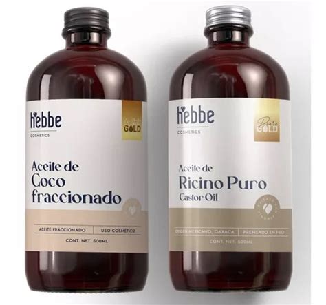 Aceite De Ricino Puro Aceite De Coco Líquido 500 Ml Meses sin intereses