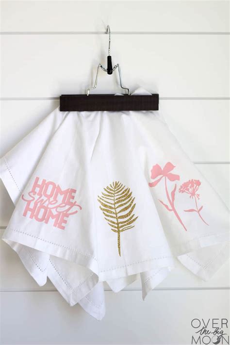 Personalized Kitchen Towels with Cricut - Over The Big Moon