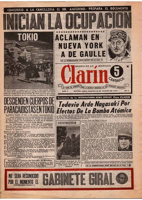 EL DIARIO CLARIN CUMPLE HOY 70 AÑOS LOS DESAFIANTES DEL