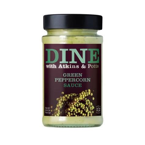 Atkins And Potts Green Peppercorn Sauce 6x190g Pfm Plus