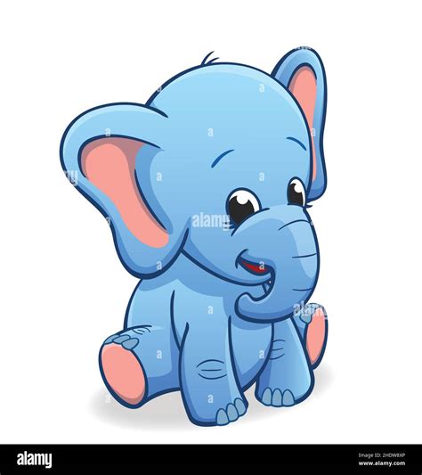 blue baby elephant clipart