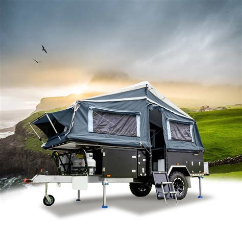 146ft Offroad Motorcycle Toy Hauler Forward Folding Camper Trailer For