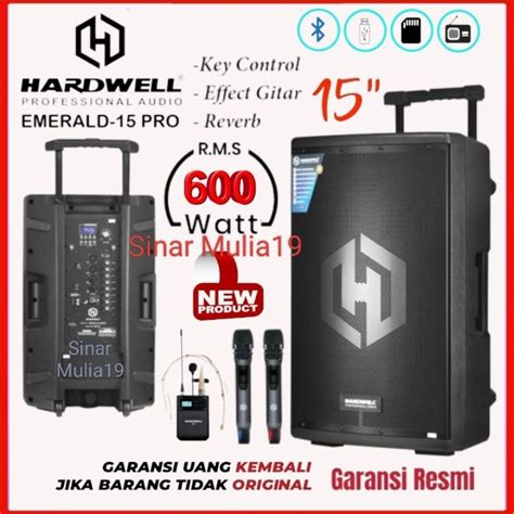 Jual Hardwell Emerald 15 Pro 15pro 15 Inch Rms 600 Watt Bluetooth