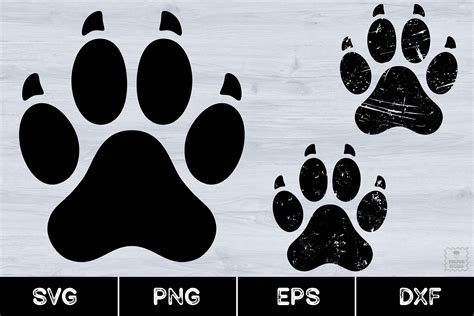 Dog Paw Print, Paw Silhouette, Clipart Graphic by AnuchaSVG · Creative ...