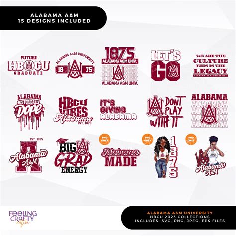 Alabama A&M University Artwork HBCU Collection, HBCU Designs, HBCU Svg ...