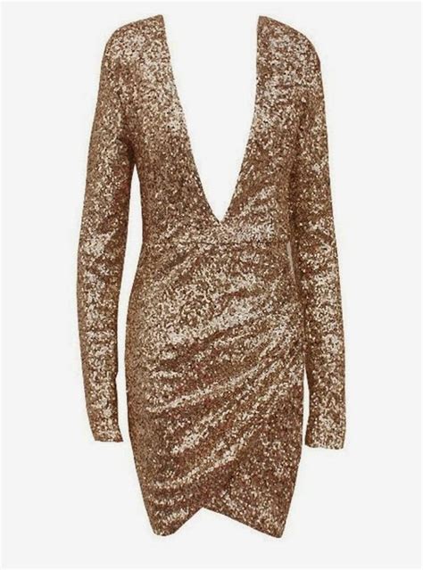 Gold Sequin Dress Gold Long Sleeve Sequin Dress