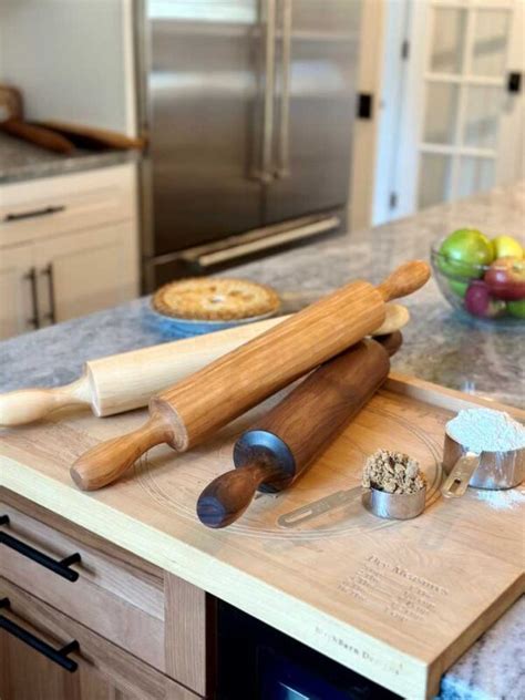 Hand Turned Wooden Rolling Pin Birchbarn Designs