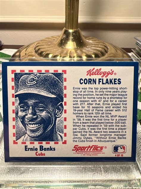 Ernie Banks Kellogg S Corn Flakes Sportflics Chicago Cubs Ebay