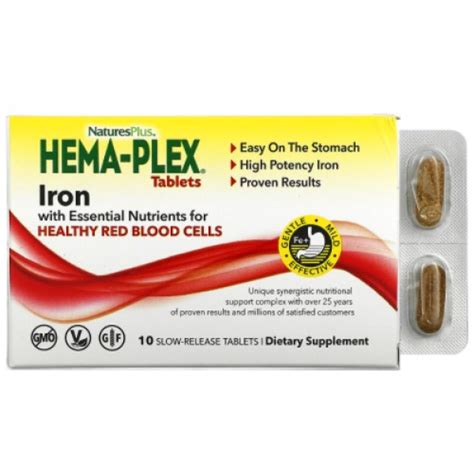 Naturesplus Hema Plex Iron Sustained Release Tablets Mg Get