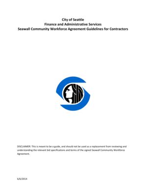 Fillable Online Seattle Seawall Community Workforce Agreement